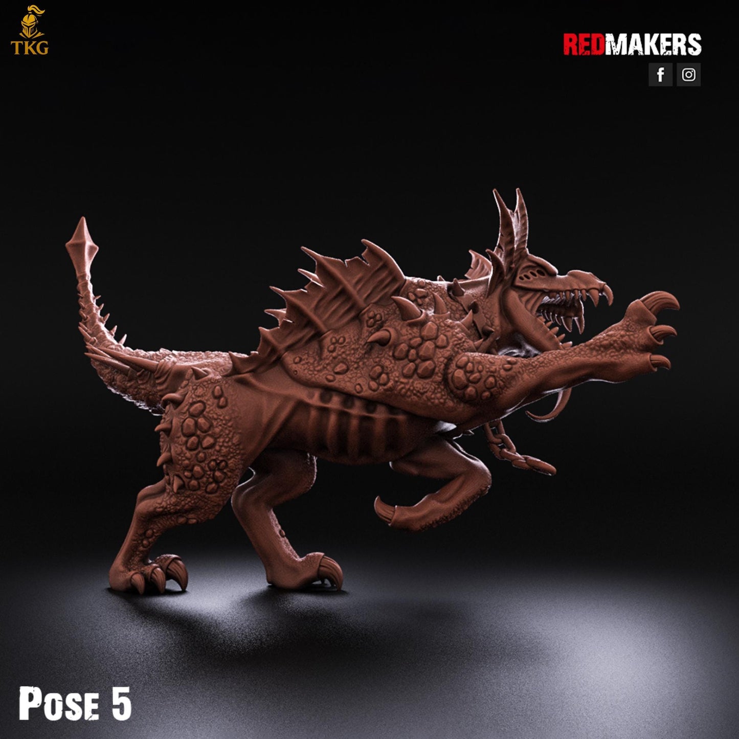 Hell Hounds Demons by RedMakers | 3D Printed Tabletop Miniatures