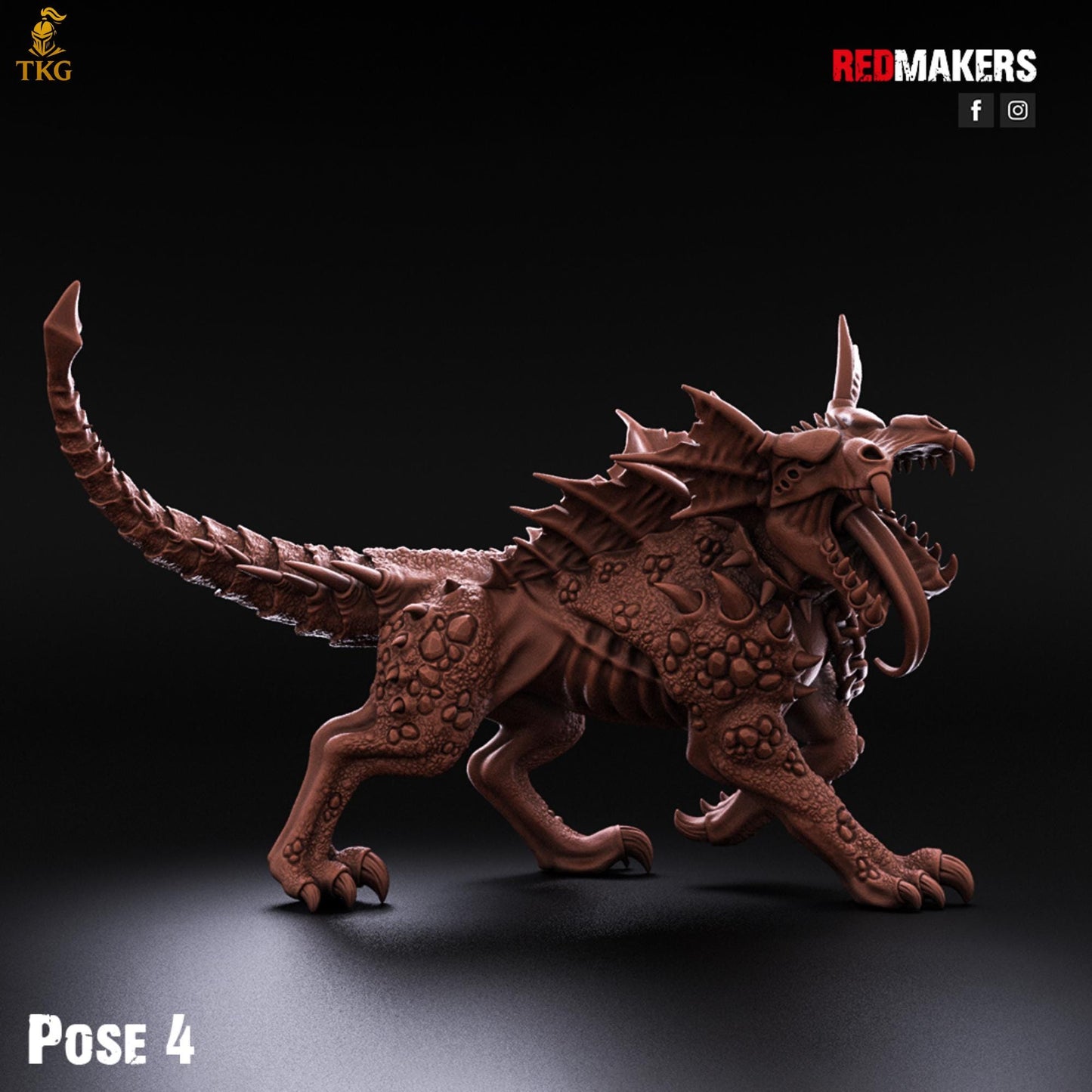 Hell Hounds Demons by RedMakers | 3D Printed Tabletop Miniatures