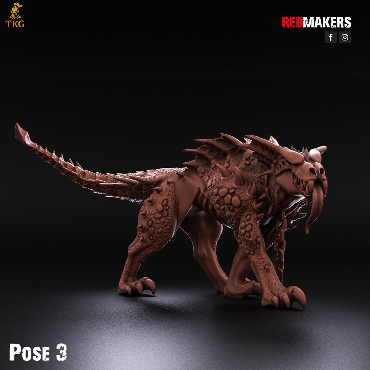 Hell Hounds Demons by RedMakers | 3D Printed Tabletop Miniatures