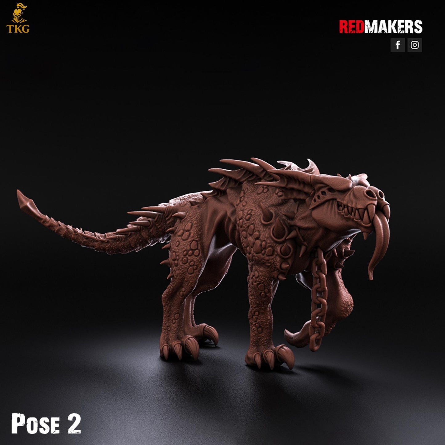 Hell Hounds Demons by RedMakers | 3D Printed Tabletop Miniatures