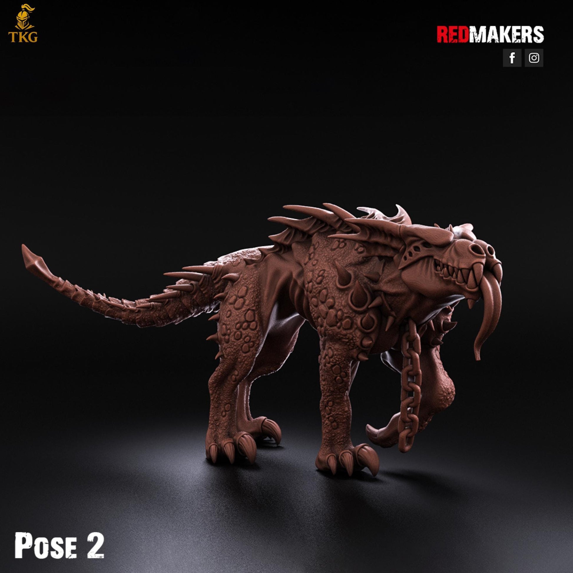 Hell Hounds Demons by RedMakers | 3D Printed Tabletop Miniatures