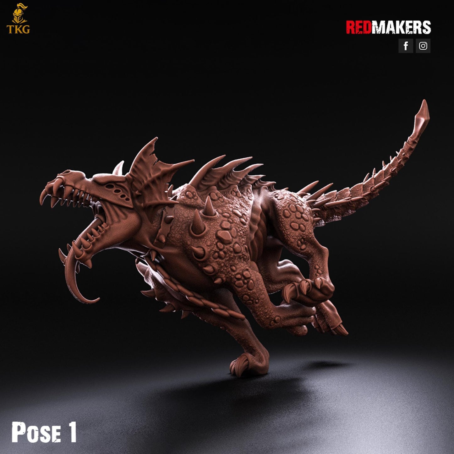 Hell Hounds Demons by RedMakers | 3D Printed Tabletop Miniatures