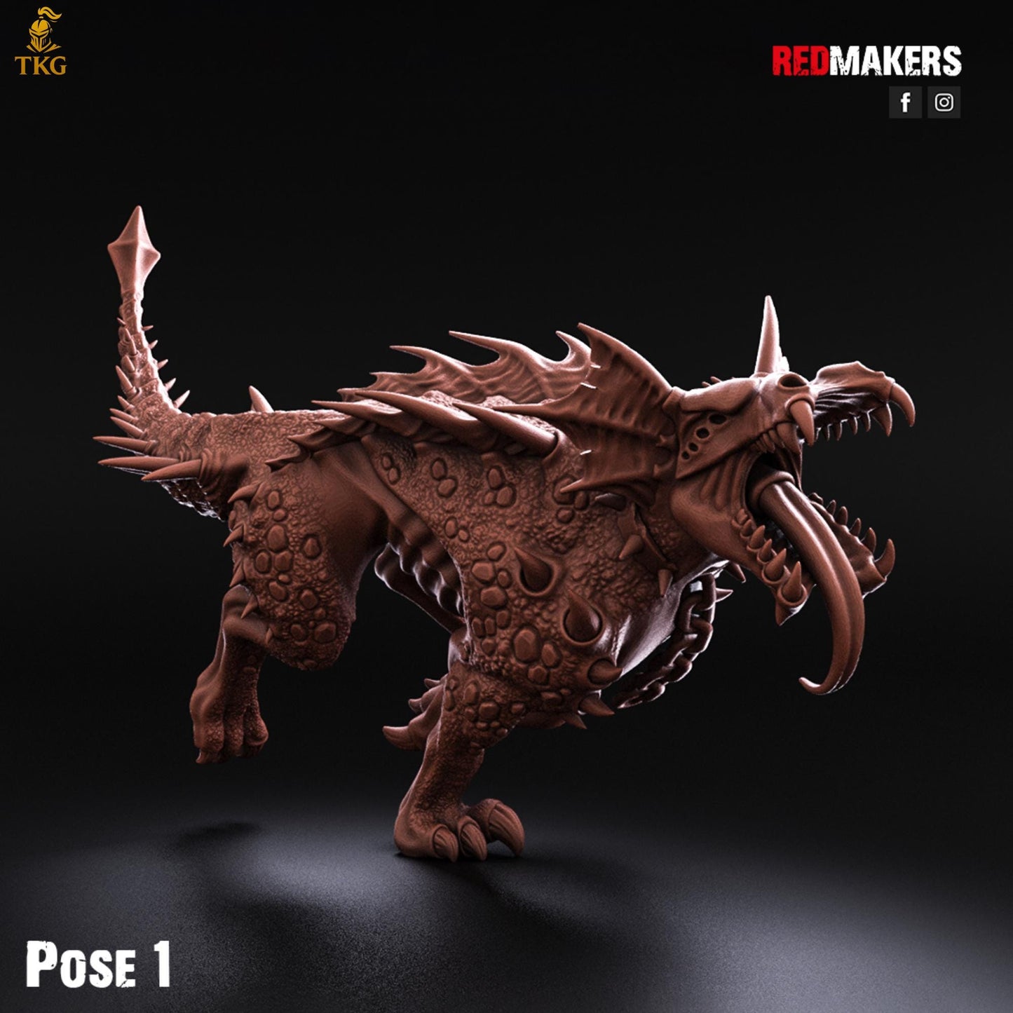 Hell Hounds Demons by RedMakers | 3D Printed Tabletop Miniatures