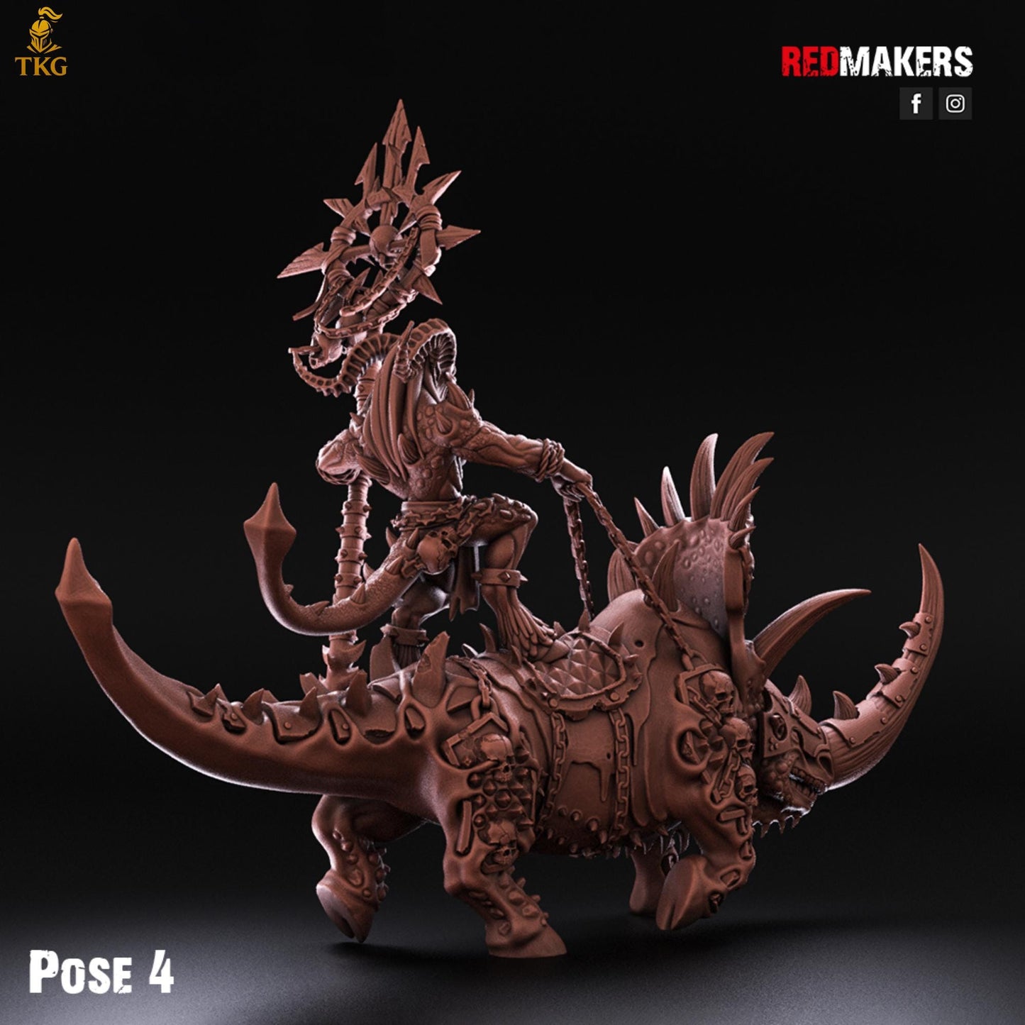 Bloodthirsty Rider Demons by RedMakers | 3D Printed Tabletop Miniatures