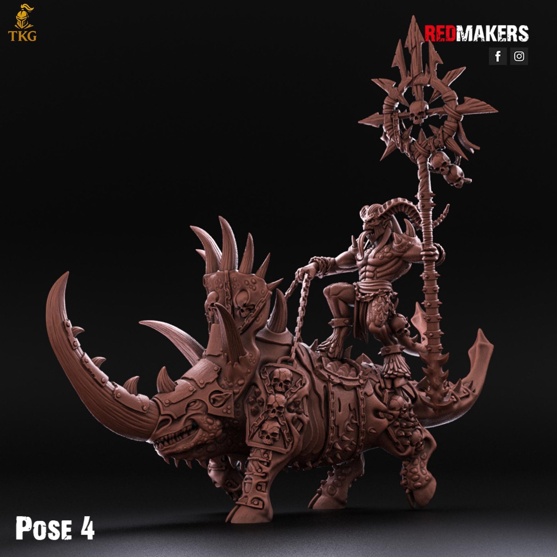 Bloodthirsty Rider Demons by RedMakers | 3D Printed Tabletop Miniatures