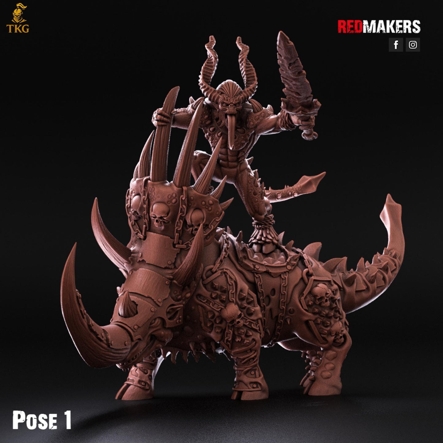Bloodthirsty Rider Demons by RedMakers | 3D Printed Tabletop Miniatures