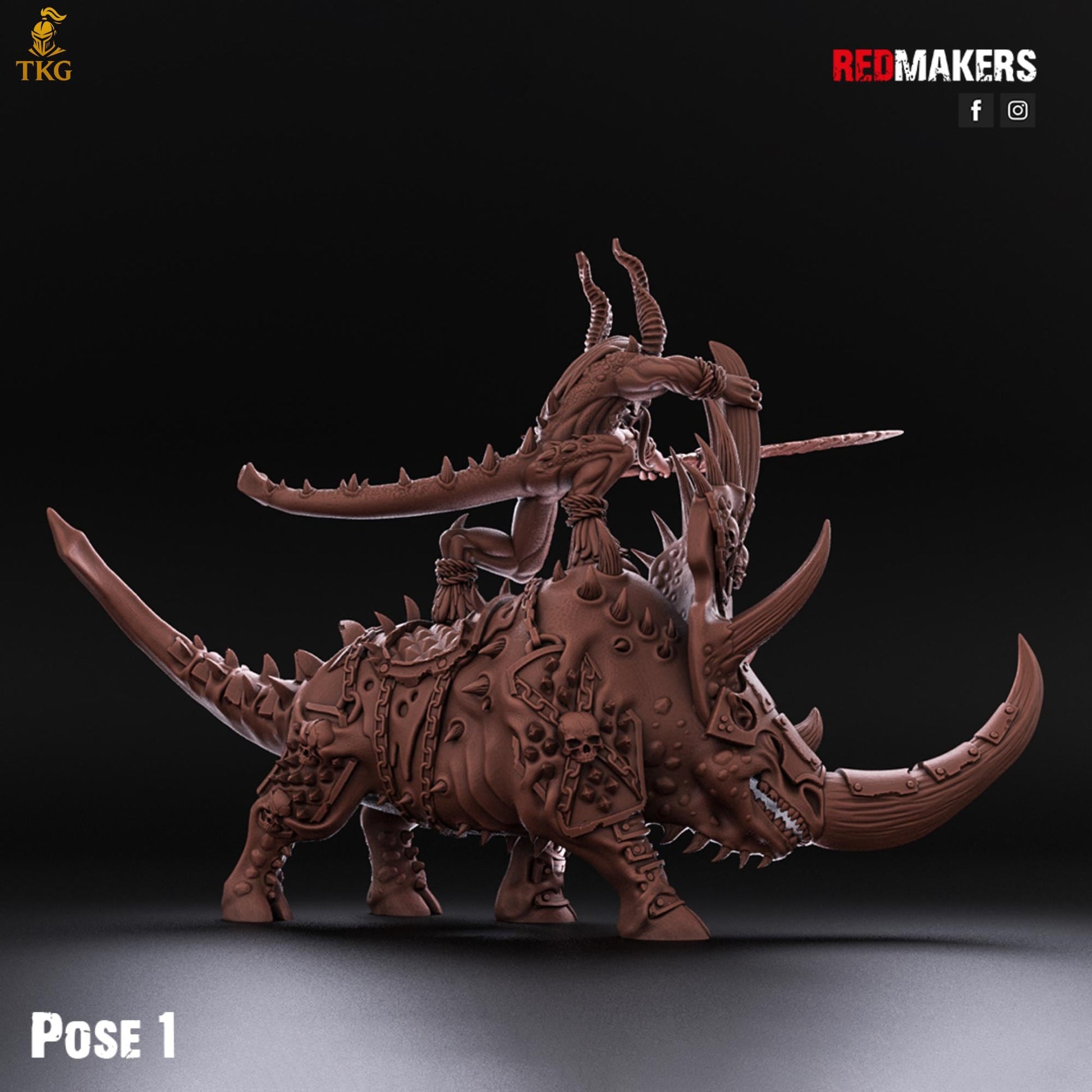 Bloodthirsty Rider Demons by RedMakers | 3D Printed Tabletop Miniatures