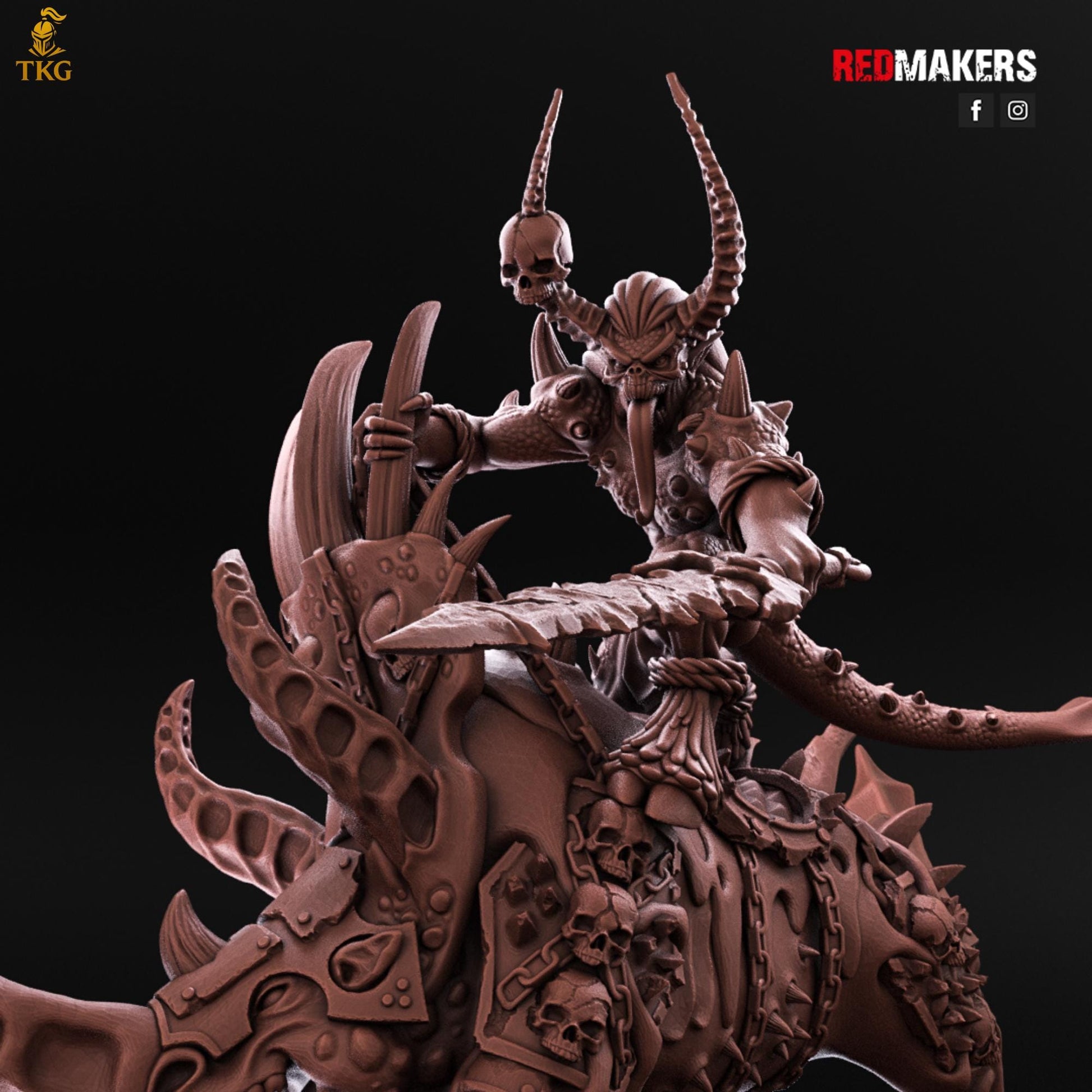 Bloodthirsty Rider Demons by RedMakers | 3D Printed Tabletop Miniatures