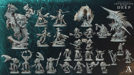 The Trench - Crustaceans of the Deep by ArchvillainGames | 3D Printed Miniatures