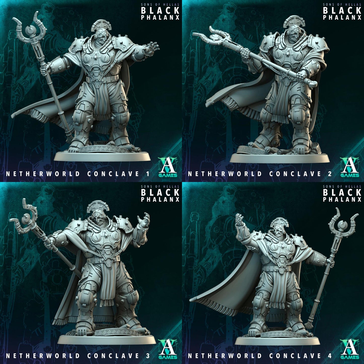 Black Phalanx - Sons of Hellas by ArchvillainGames | 3D Printed Miniatures