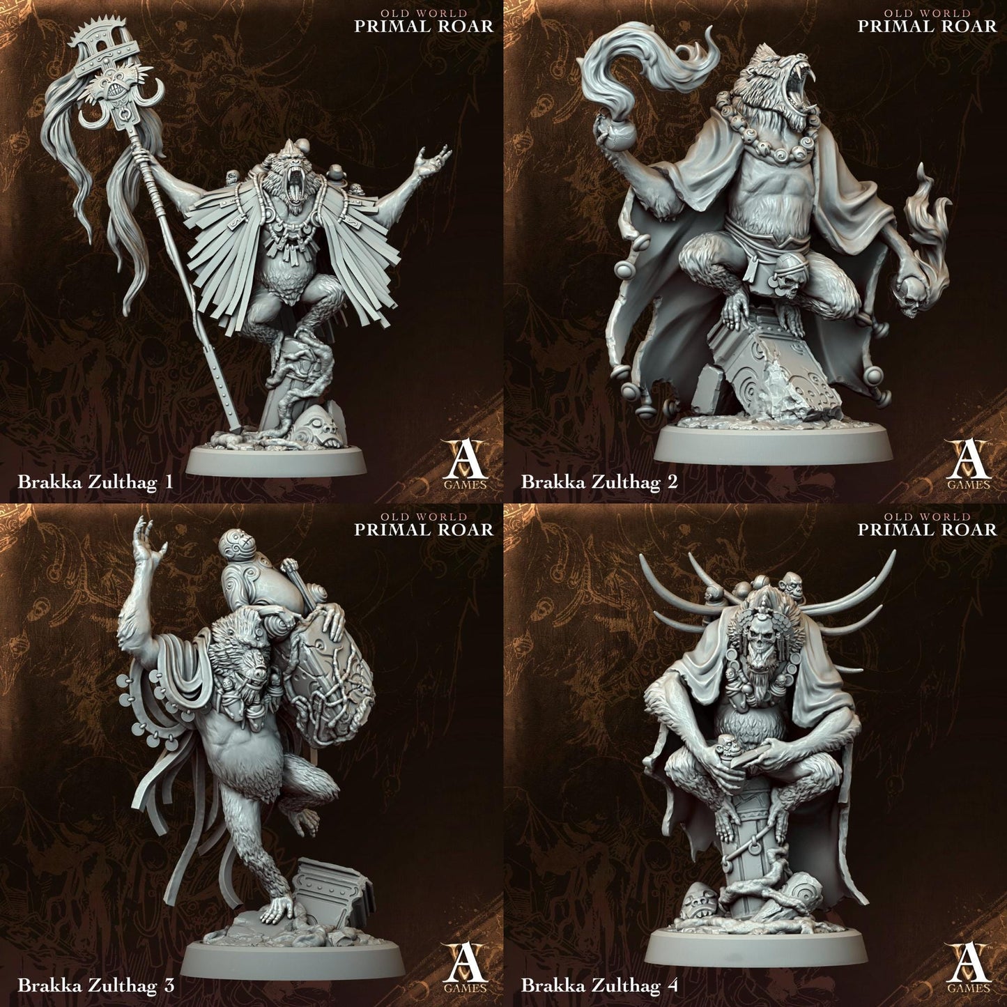 Old World - Primal Roar by ArchvillainGames | 3D Printed Miniatures