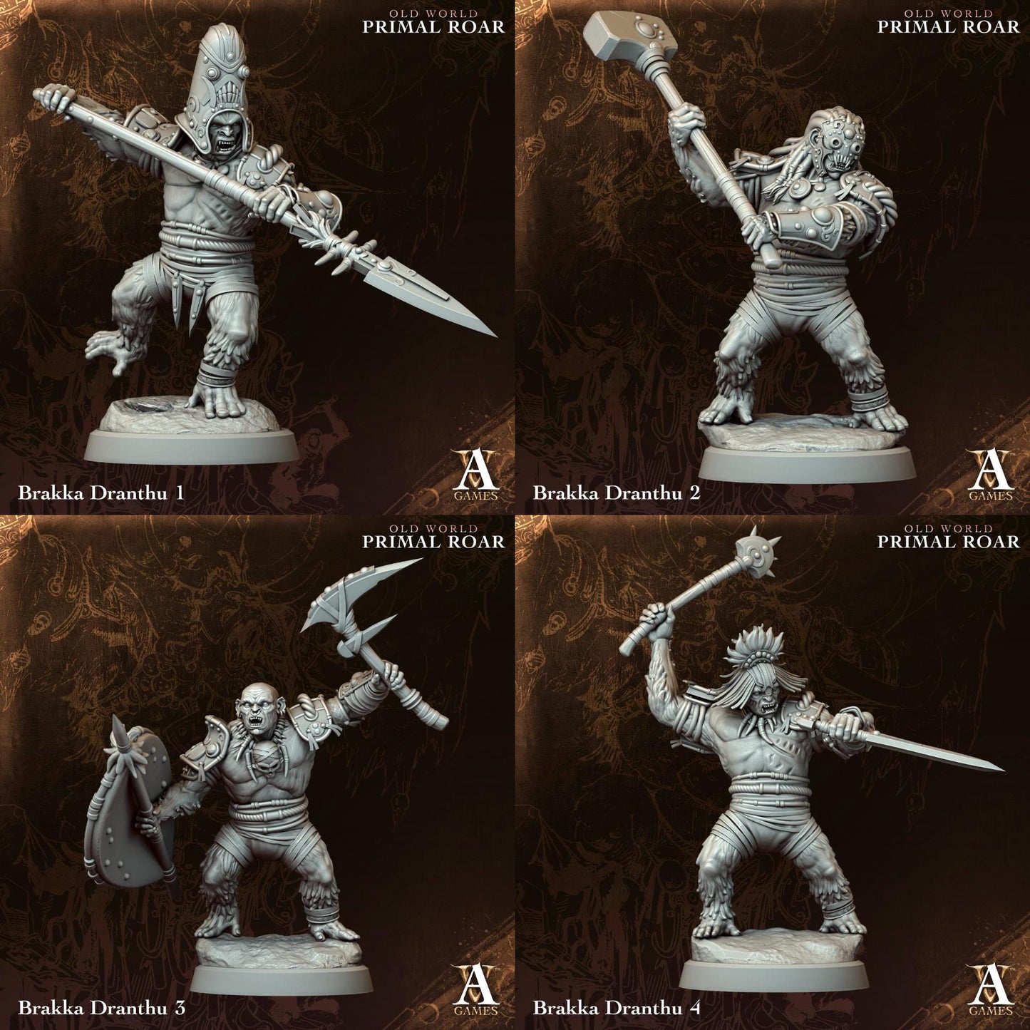 Old World - Primal Roar by ArchvillainGames | 3D Printed Miniatures