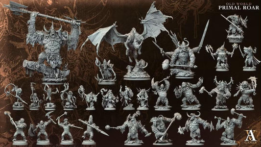 Old World - Primal Roar by ArchvillainGames | 3D Printed Miniatures