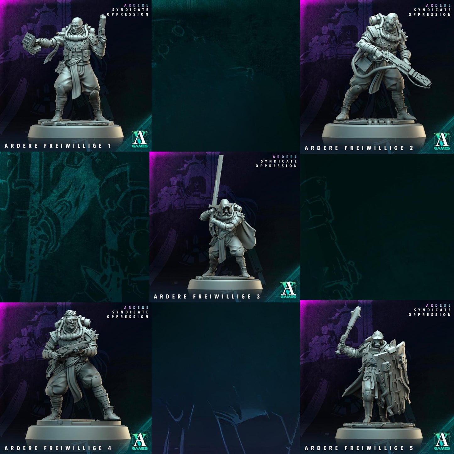 Ardere Syndicate - Oppression by Archvillain Games | 3D Printed Miniatures