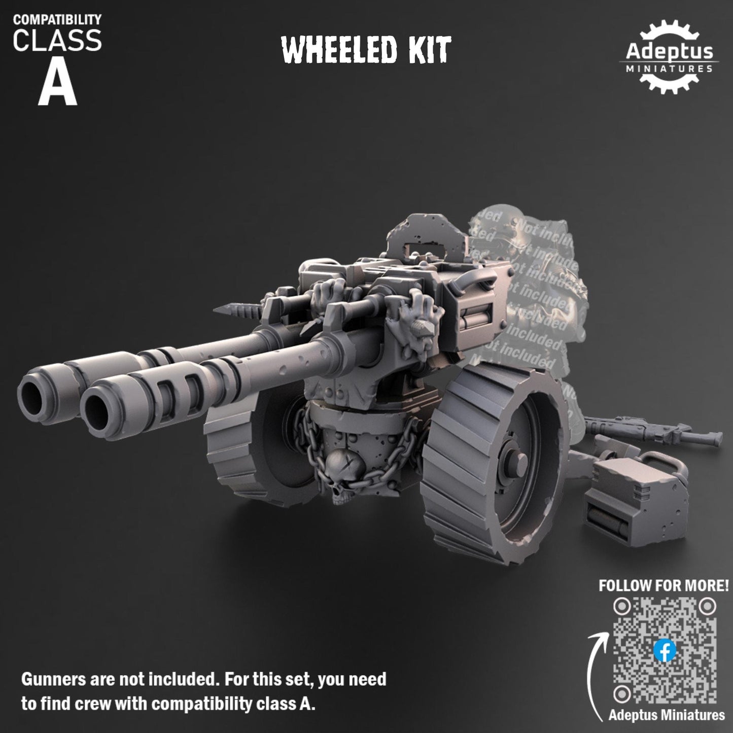 Renegade Heavy Weapons by Adeptus Miniatures | Standalone Weapon Emplacements | 3D printed Tabletop Miniatures