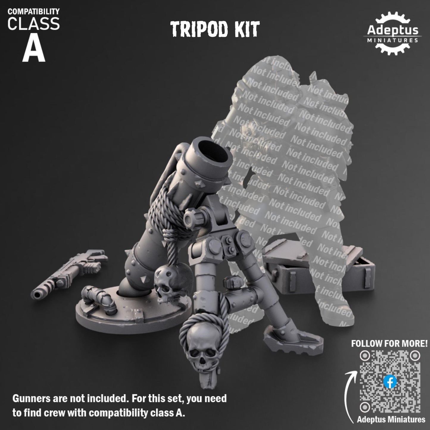 Renegade Heavy Weapons by Adeptus Miniatures | Standalone Weapon Emplacements | 3D printed Tabletop Miniatures