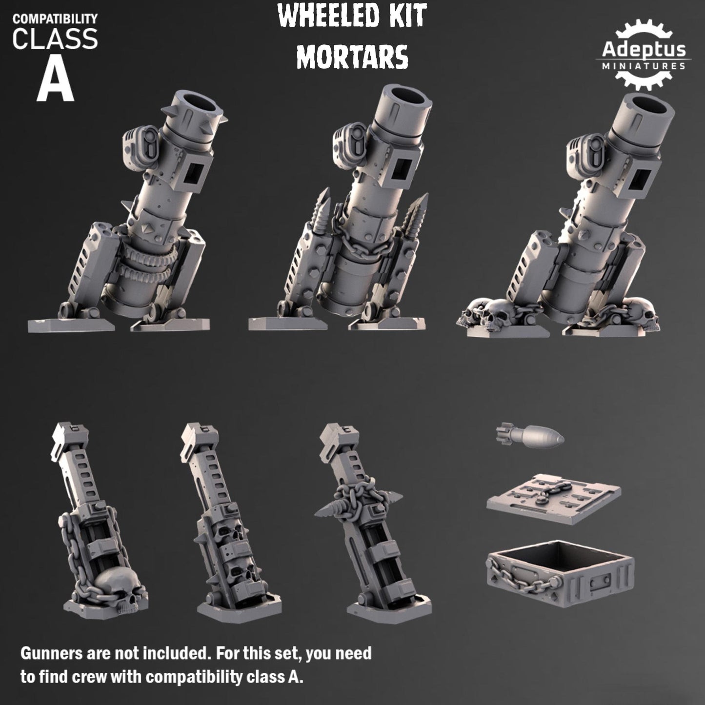 Renegade Heavy Weapons by Adeptus Miniatures | Standalone Weapon Emplacements | 3D printed Tabletop Miniatures