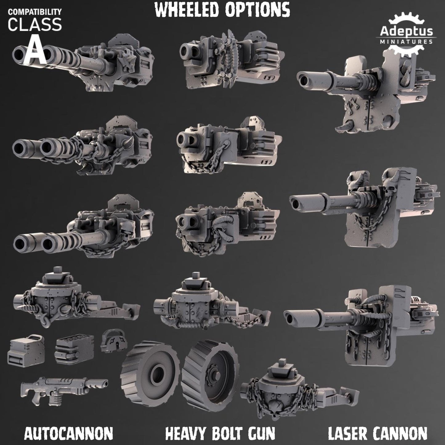 Renegade Heavy Weapons by Adeptus Miniatures | Standalone Weapon Emplacements | 3D printed Tabletop Miniatures