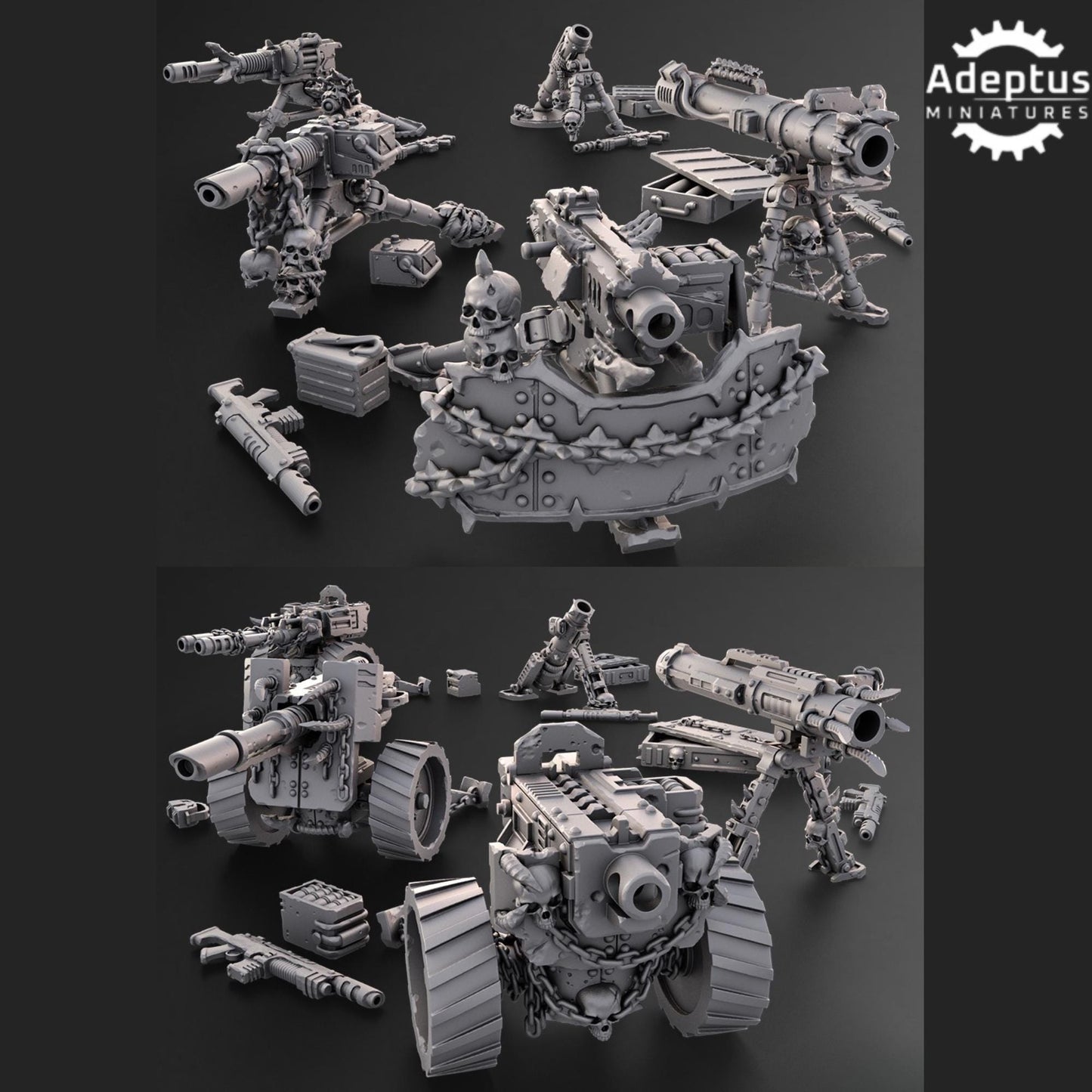 Renegade Heavy Weapons by Adeptus Miniatures | Standalone Weapon Emplacements | 3D printed Tabletop Miniatures