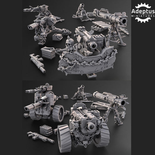Renegade Heavy Weapons by Adeptus Miniatures | Standalone Weapon Emplacements | 3D printed Tabletop Miniatures
