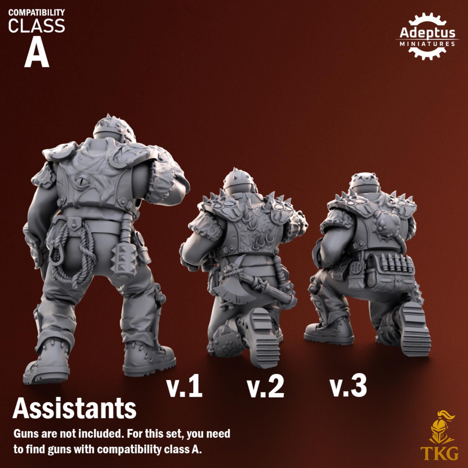 Rotmark Legion Heavy Weapons Operators by Adeptus Miniatures | 3D printed Tabletop Miniatures