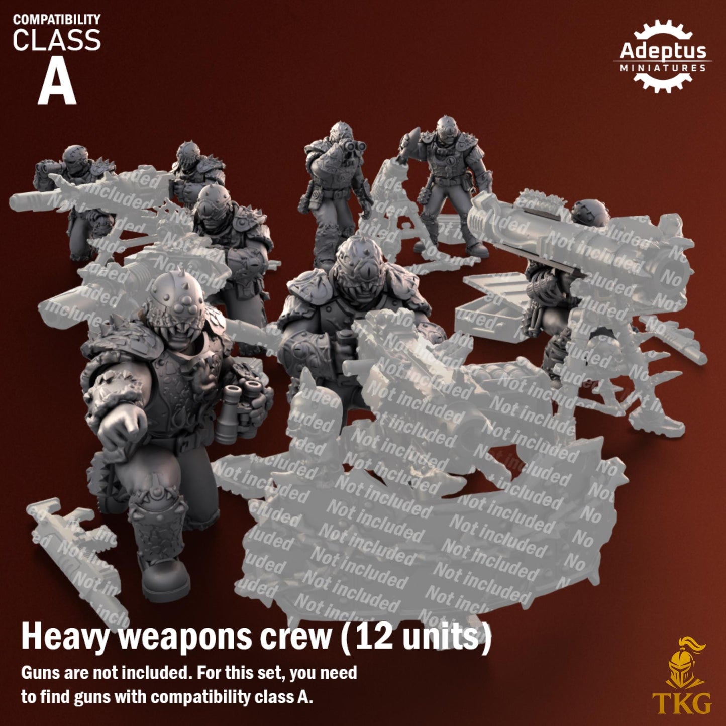 Rotmark Legion Heavy Weapons Operators by Adeptus Miniatures | 3D printed Tabletop Miniatures