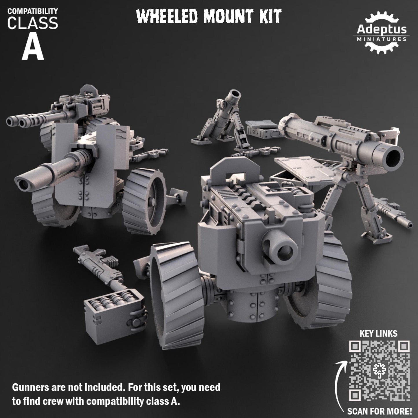 Guard Heavy Weapons by Adeptus Miniatures | Standalone Weapon Emplacements | 3D printed Tabletop Miniatures