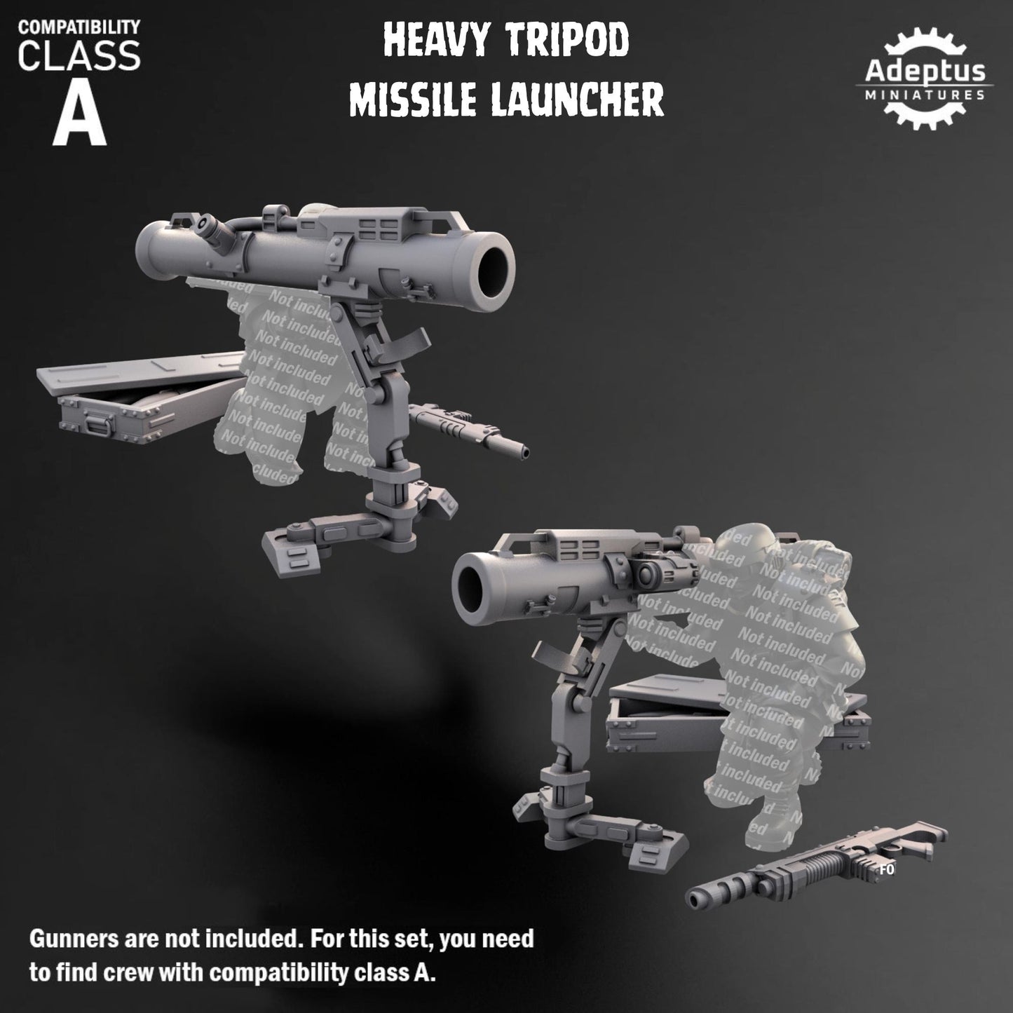 Guard Heavy Weapons by Adeptus Miniatures | Standalone Weapon Emplacements | 3D printed Tabletop Miniatures