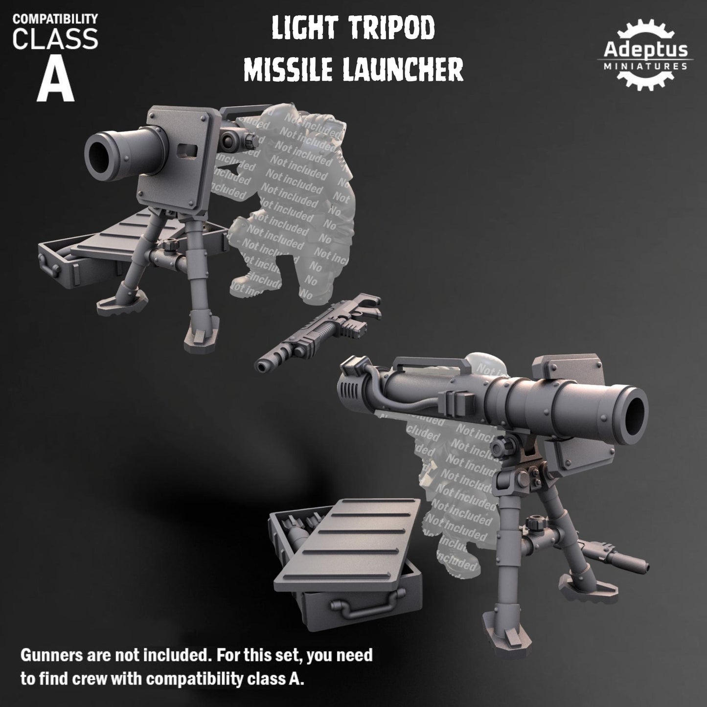 Guard Heavy Weapons by Adeptus Miniatures | Standalone Weapon Emplacements | 3D printed Tabletop Miniatures