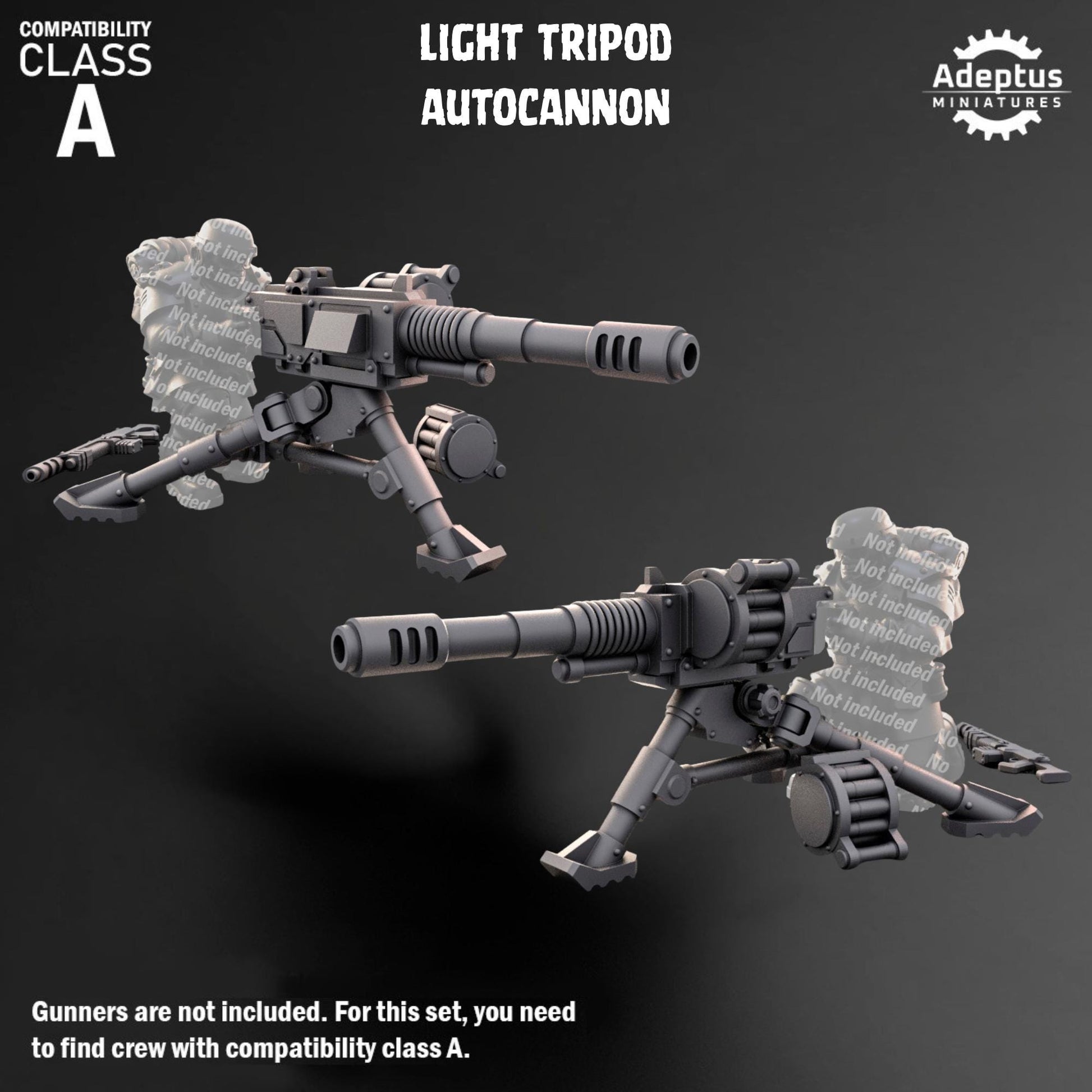 Guard Heavy Weapons by Adeptus Miniatures | Standalone Weapon Emplacements | 3D printed Tabletop Miniatures