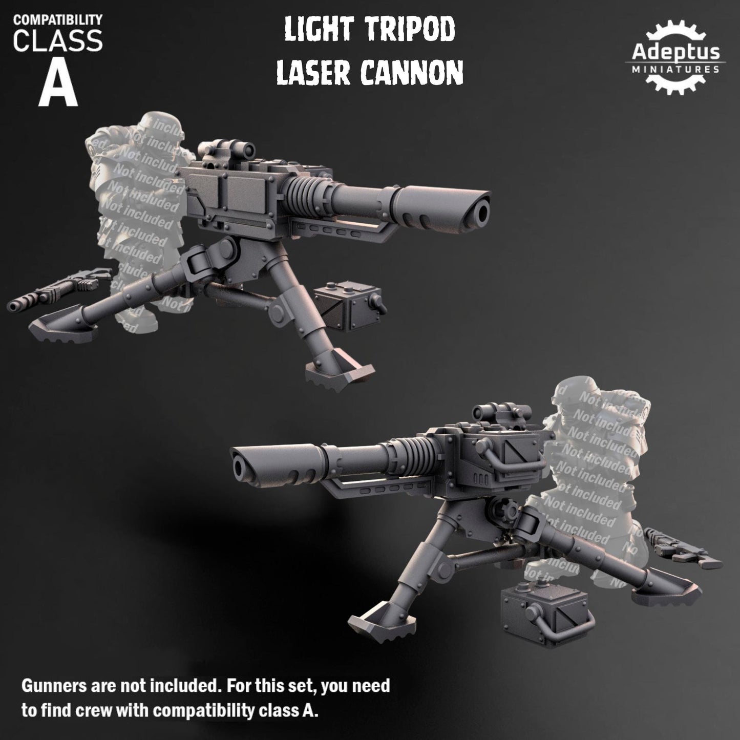 Guard Heavy Weapons by Adeptus Miniatures | Standalone Weapon Emplacements | 3D printed Tabletop Miniatures