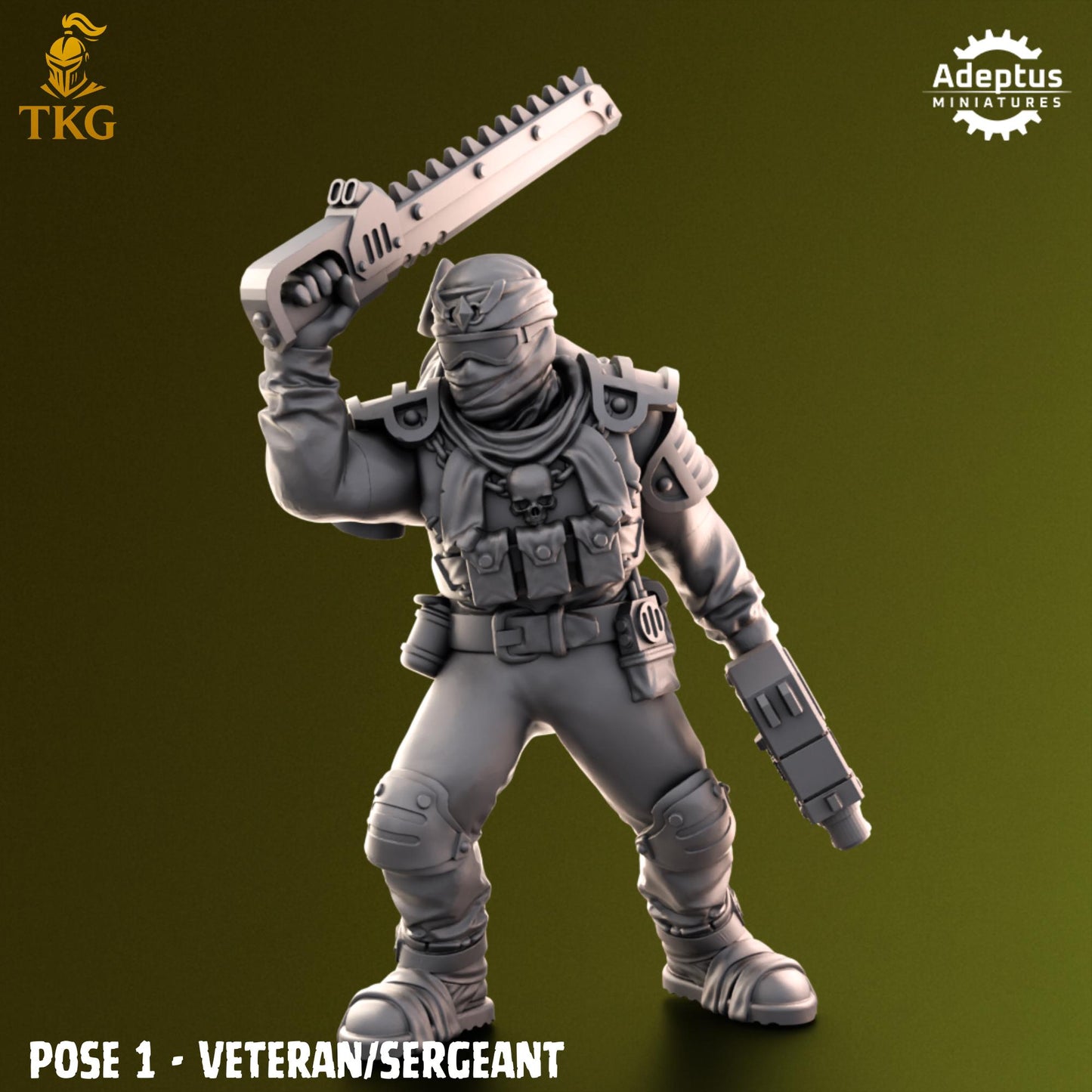 Red Dune Regiment Command Squad by Adeptus Miniatures | 3D printed Tabletop Miniatures