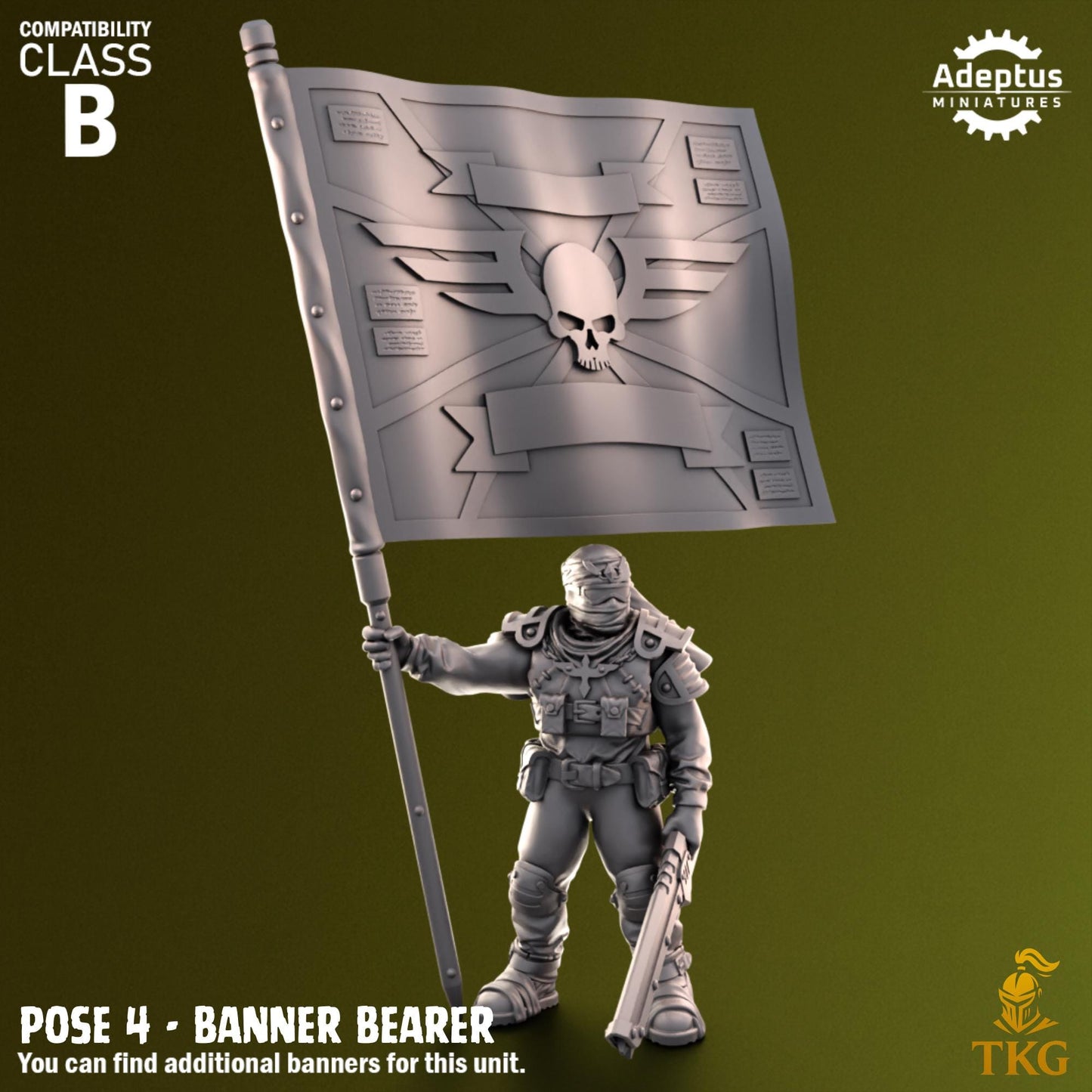 Red Dune Regiment Command Squad by Adeptus Miniatures | 3D printed Tabletop Miniatures