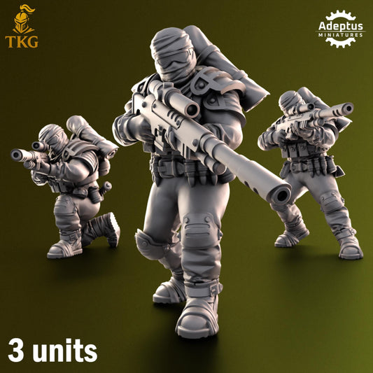 Red Dune Regiment Snipers by Adeptus Miniatures | 3D printed Tabletop Miniatures