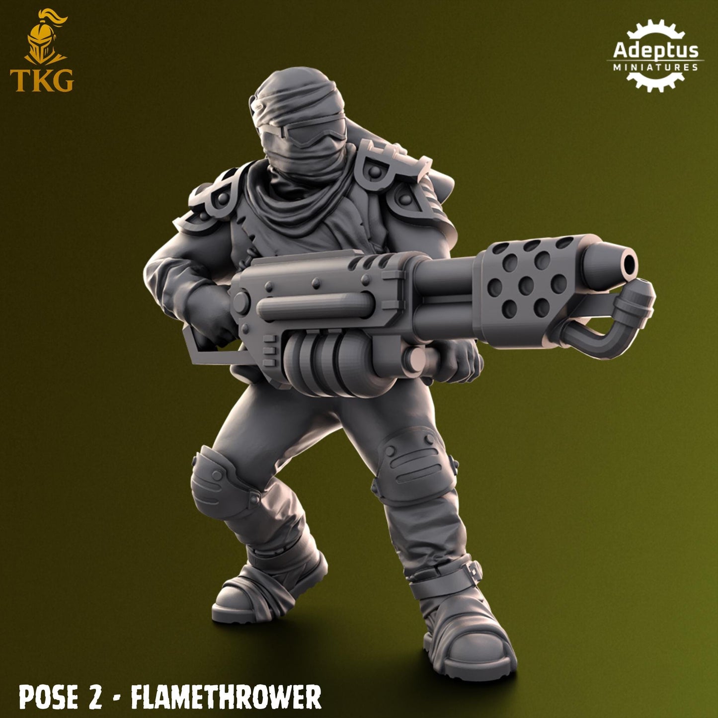 Red Dune Regiment Special Weapons Team by Adeptus Miniatures | 3D printed Tabletop Miniatures