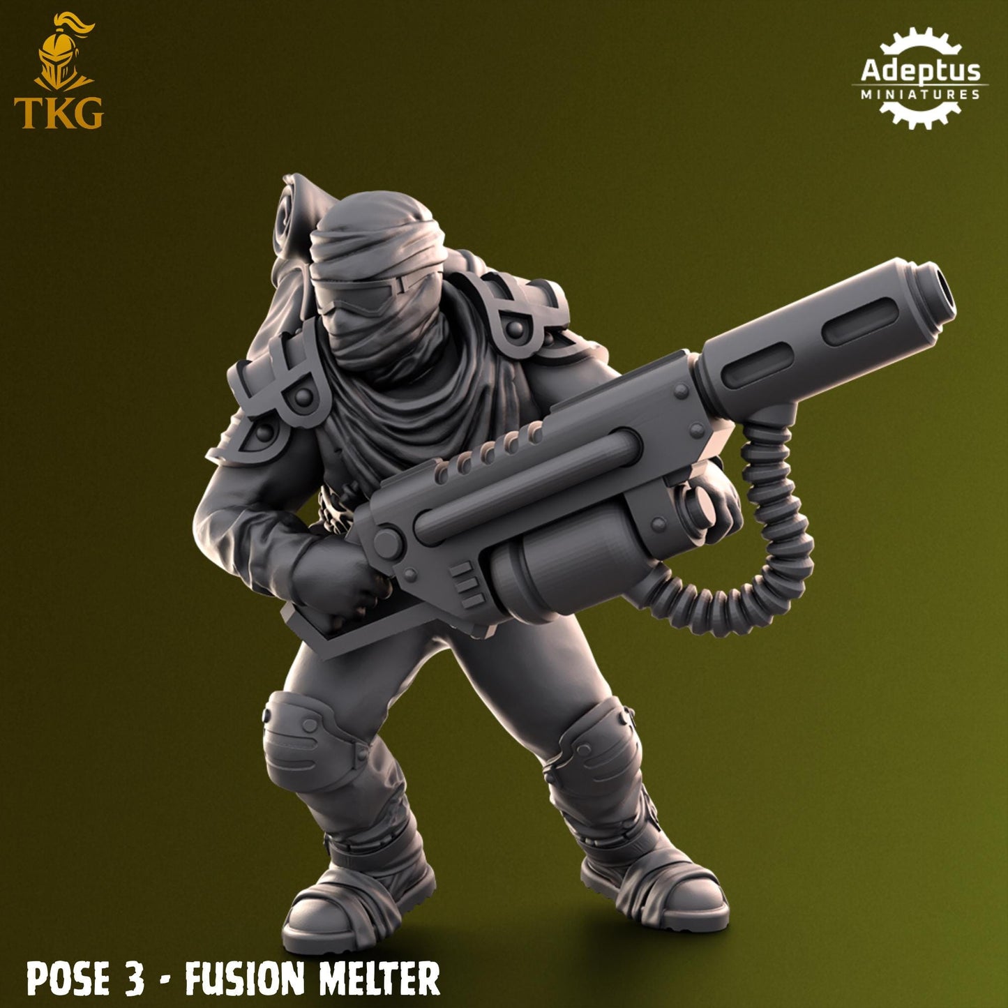 Red Dune Regiment Special Weapons Team by Adeptus Miniatures | 3D printed Tabletop Miniatures