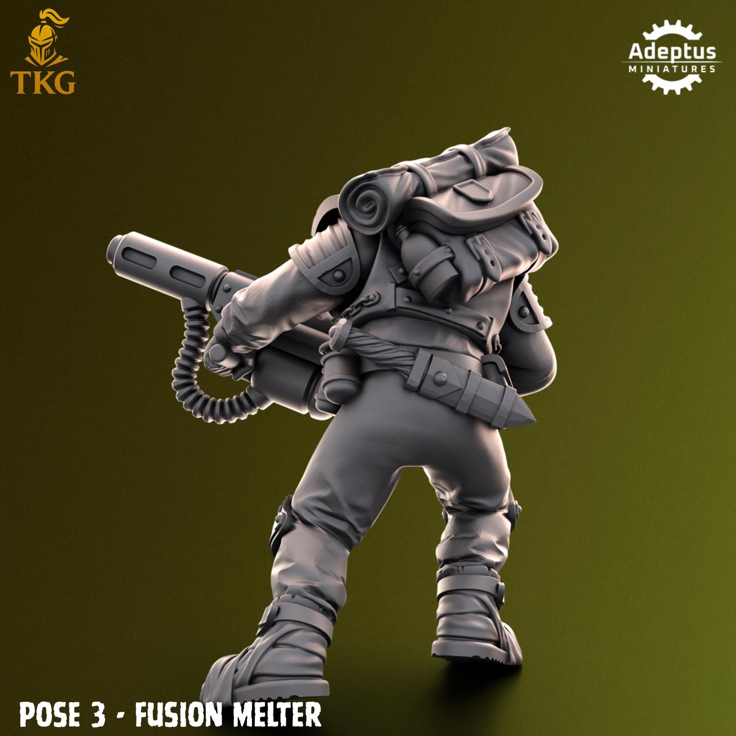 Red Dune Regiment Special Weapons Team by Adeptus Miniatures | 3D printed Tabletop Miniatures