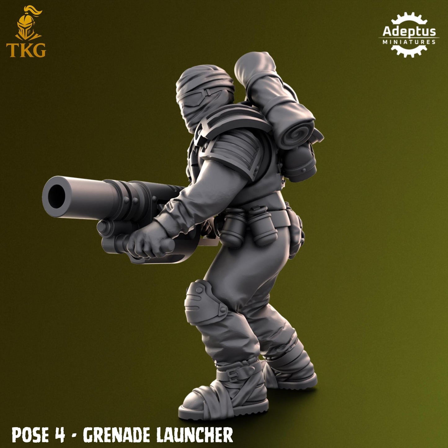 Red Dune Regiment Special Weapons Team by Adeptus Miniatures | 3D printed Tabletop Miniatures