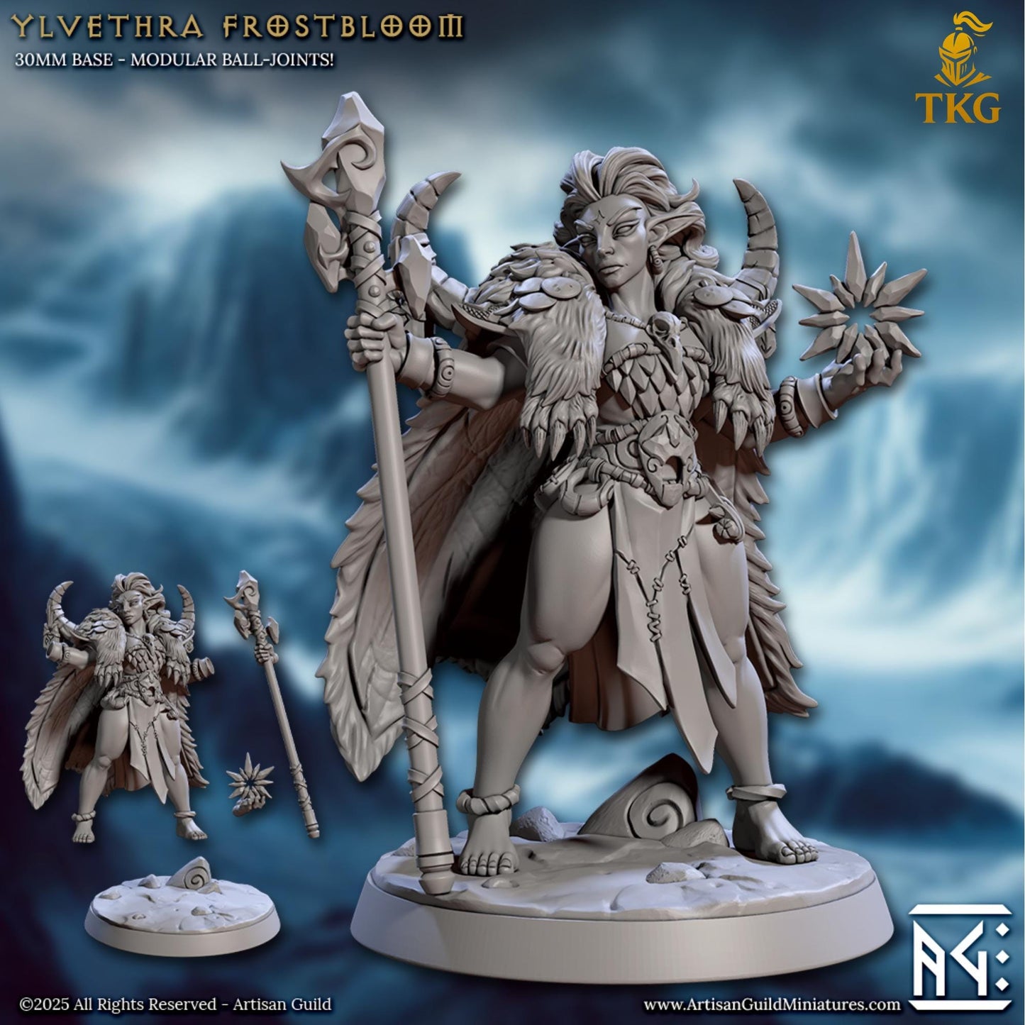 Frost Alfar of Skutagaard by Artisan Guild | 3D Printed Miniatures | Fantasy Models