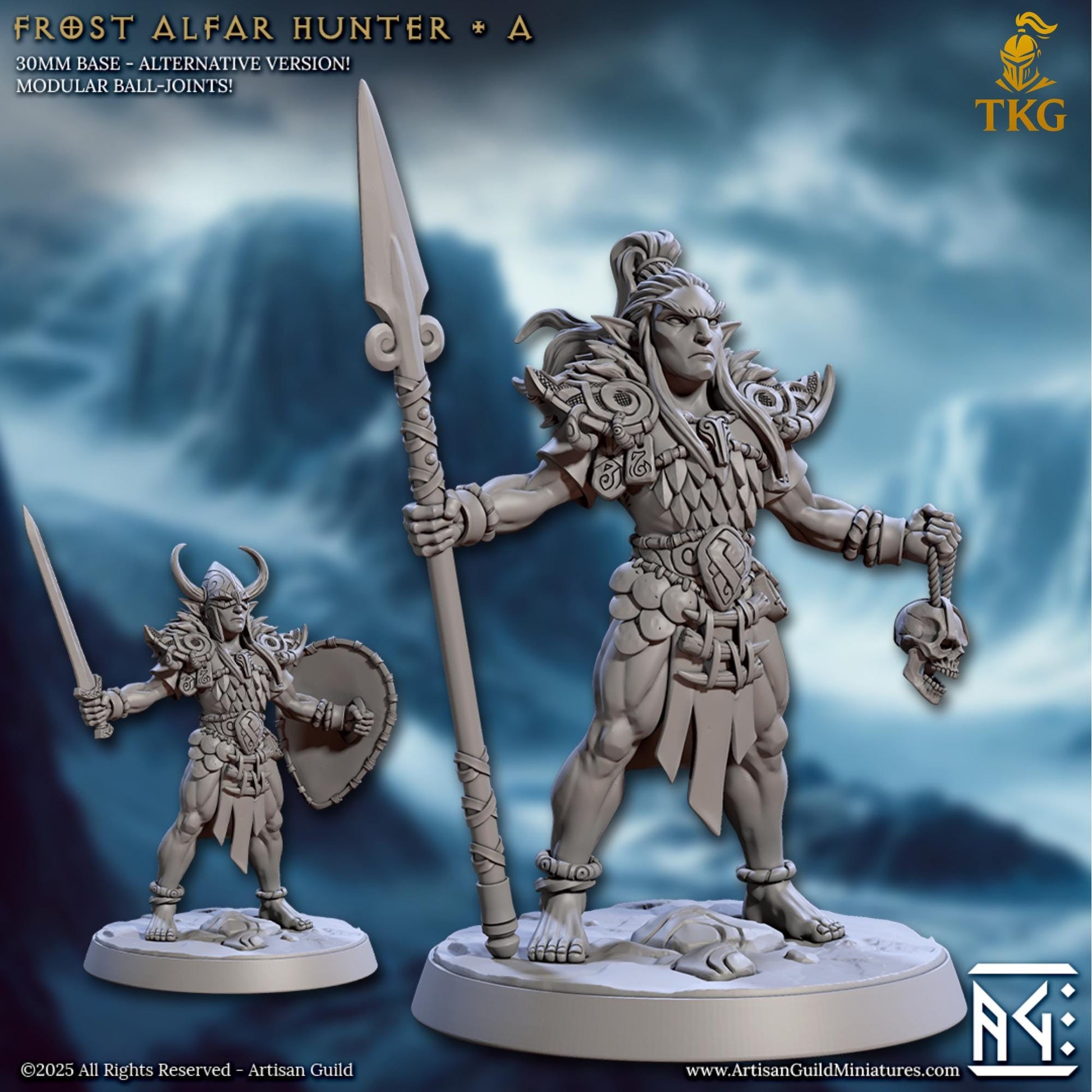 Frost Alfar of Skutagaard by Artisan Guild | 3D Printed Miniatures | Fantasy Models