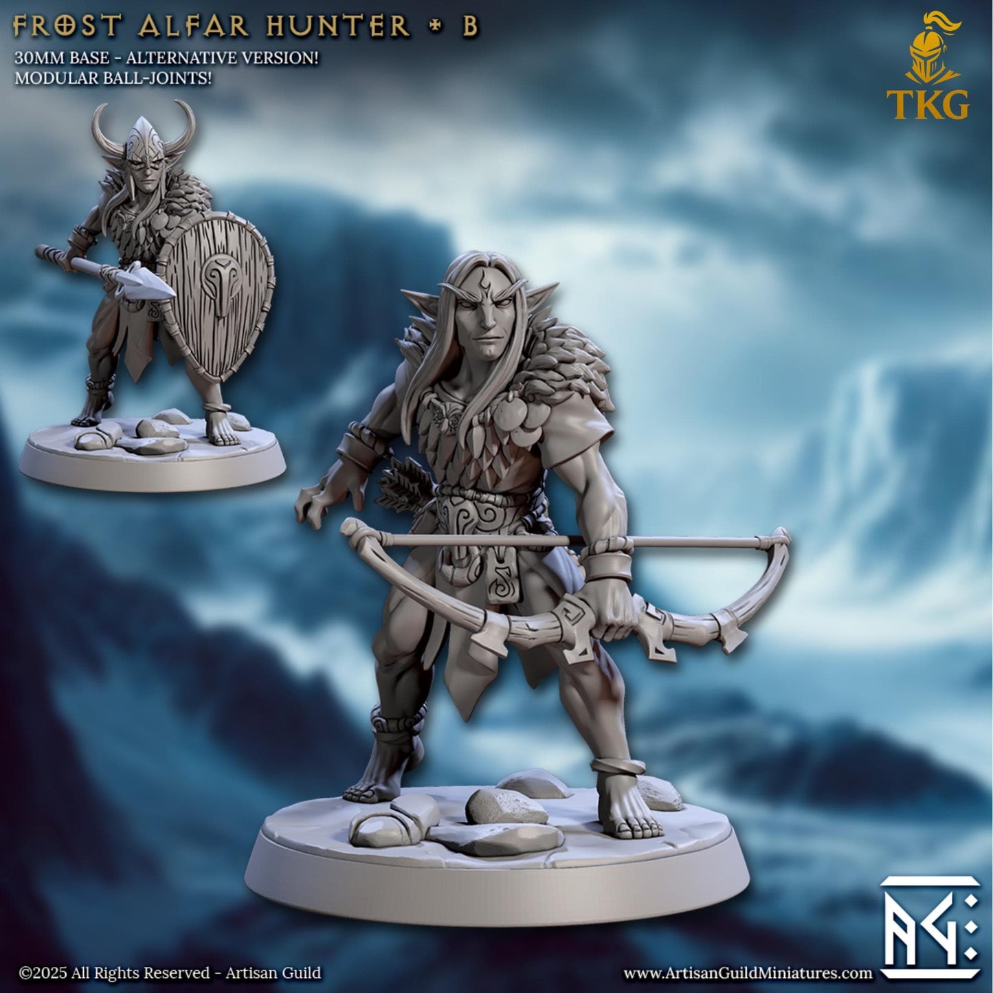 Frost Alfar of Skutagaard by Artisan Guild | 3D Printed Miniatures | Fantasy Models