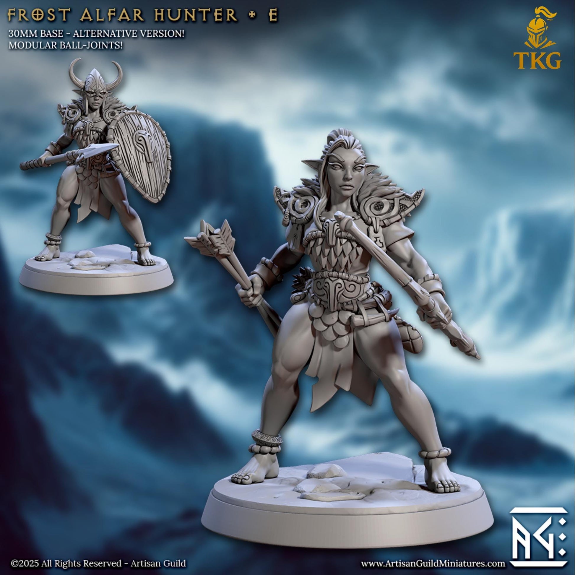 Frost Alfar of Skutagaard by Artisan Guild | 3D Printed Miniatures | Fantasy Models