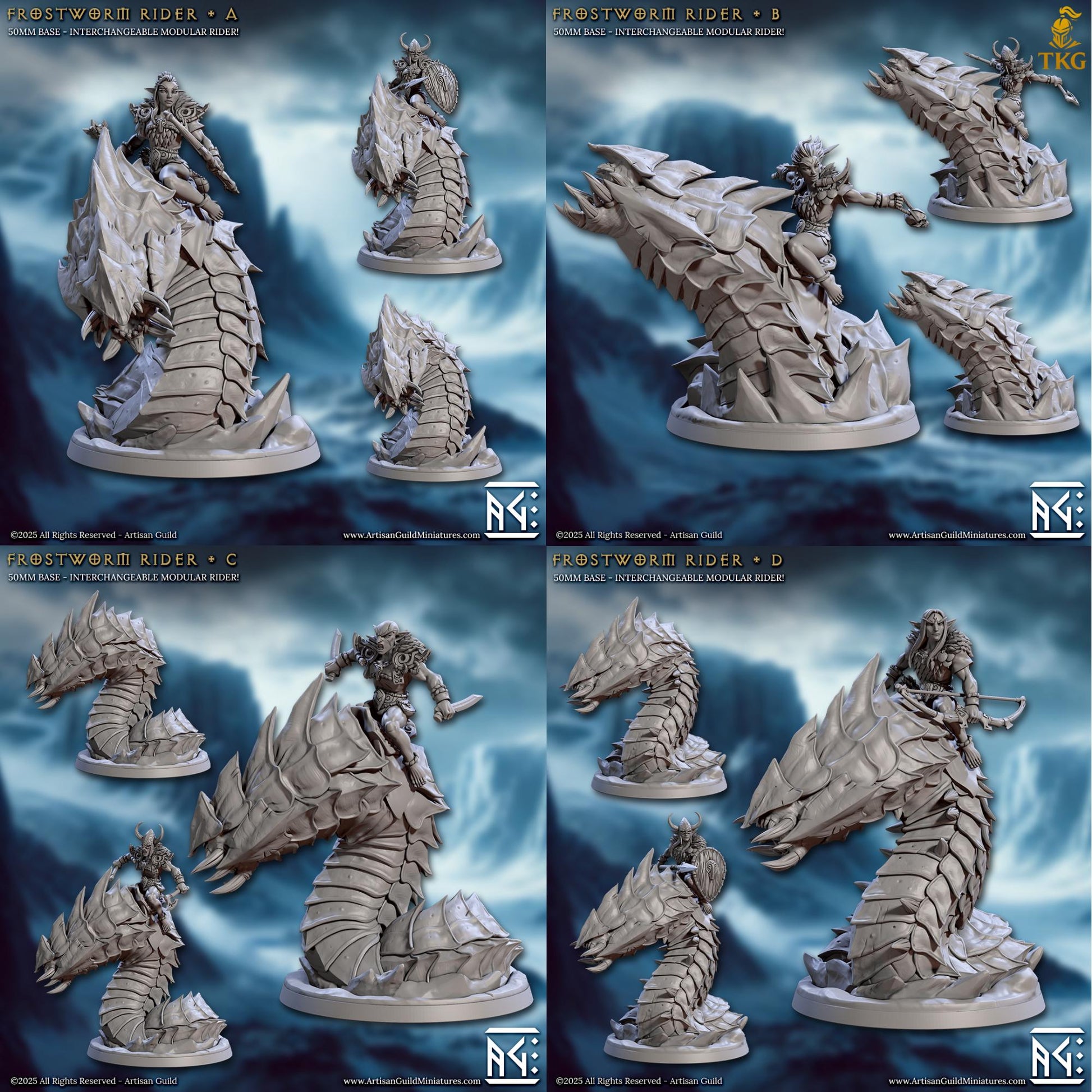 Frost Alfar of Skutagaard by Artisan Guild | 3D Printed Miniatures | Fantasy Models