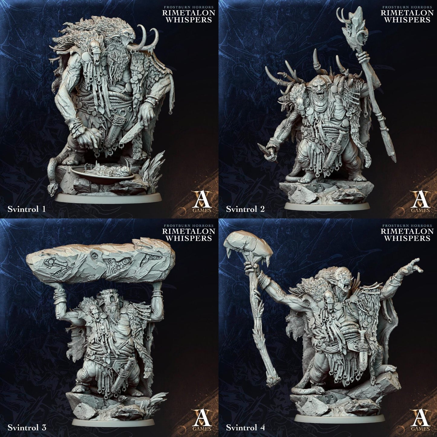 Rimetalon Whispers - Frostburn Horrors by ArchvillainGames | 3D Printed Miniatures