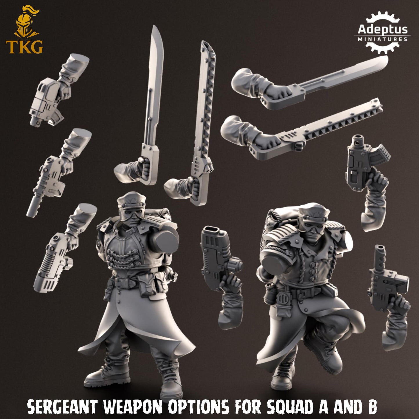 Nightcloak Regiment Squad by Adeptus Miniatures | 3D printed Tabletop Miniatures
