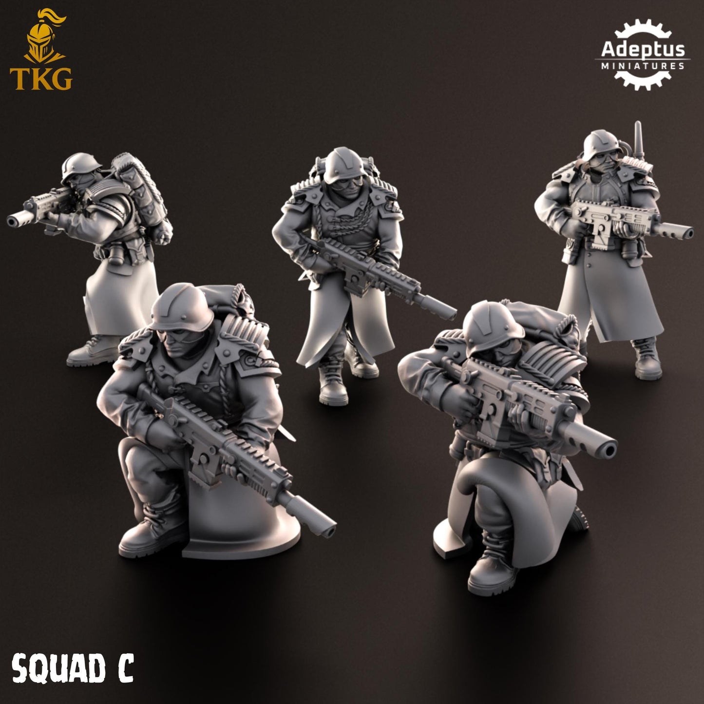 Nightcloak Regiment Squad by Adeptus Miniatures | 3D printed Tabletop Miniatures