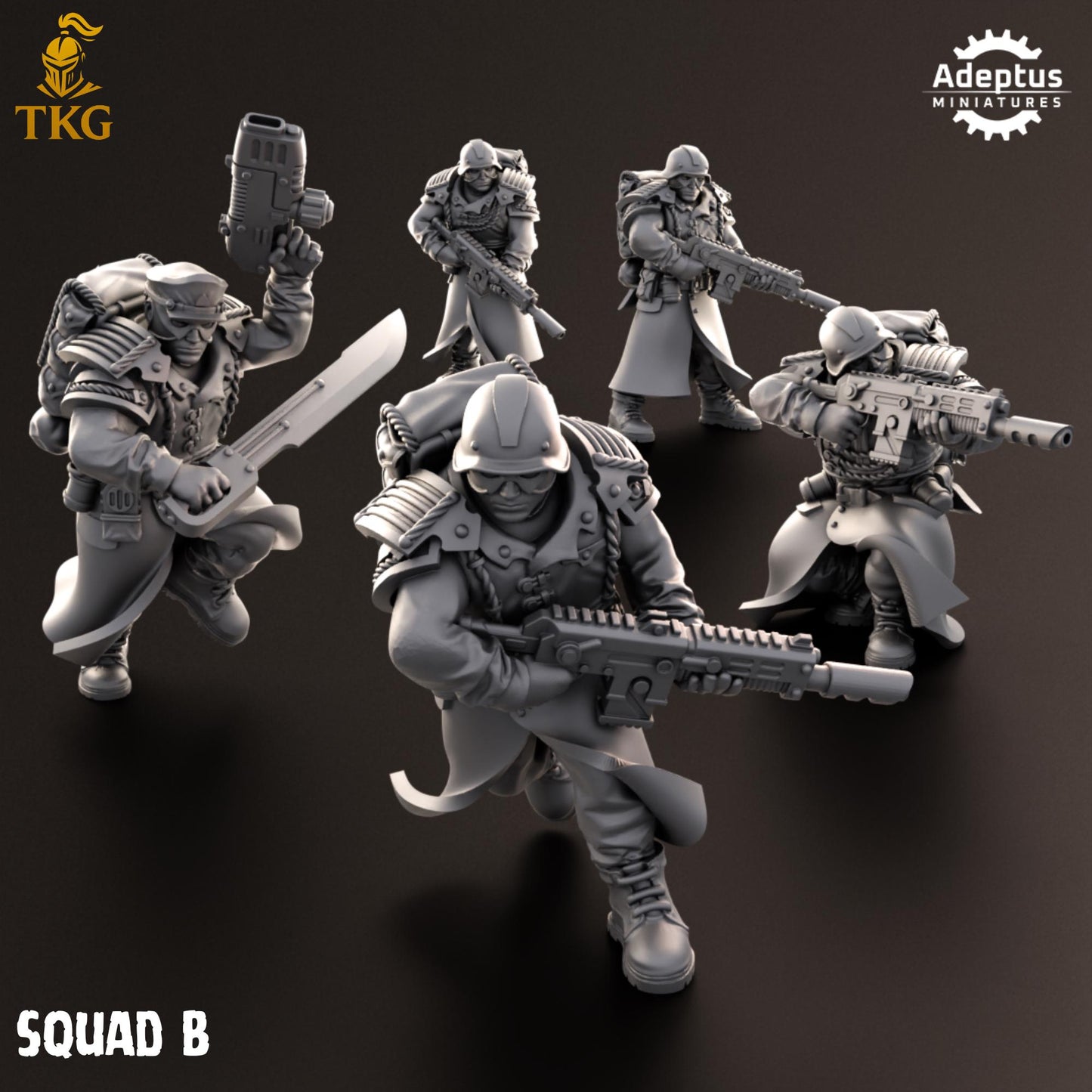 Nightcloak Regiment Squad by Adeptus Miniatures | 3D printed Tabletop Miniatures