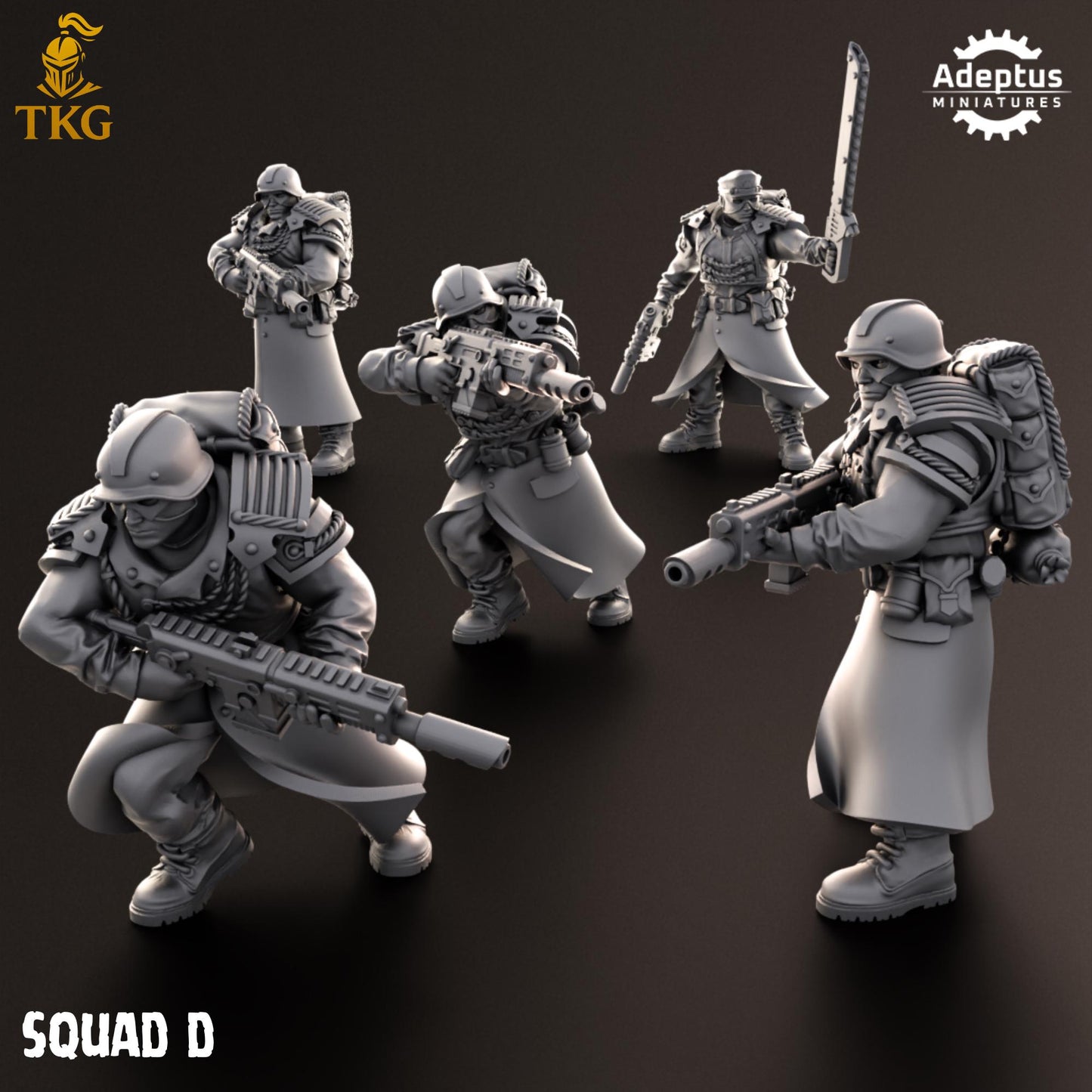 Nightcloak Regiment Squad by Adeptus Miniatures | 3D printed Tabletop Miniatures