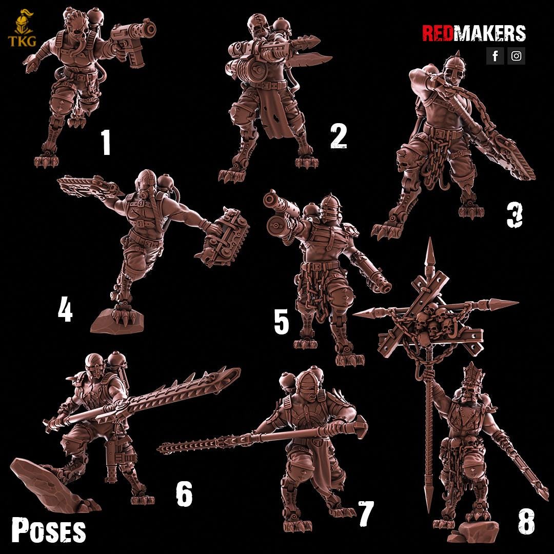 The Scarbinders Kill Squad by Red Makers | 3D printed Tabletop Miniatures