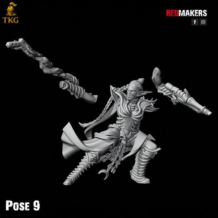 Dark Elves Kill Squad by Red Makers | 3D printed Tabletop Miniatures